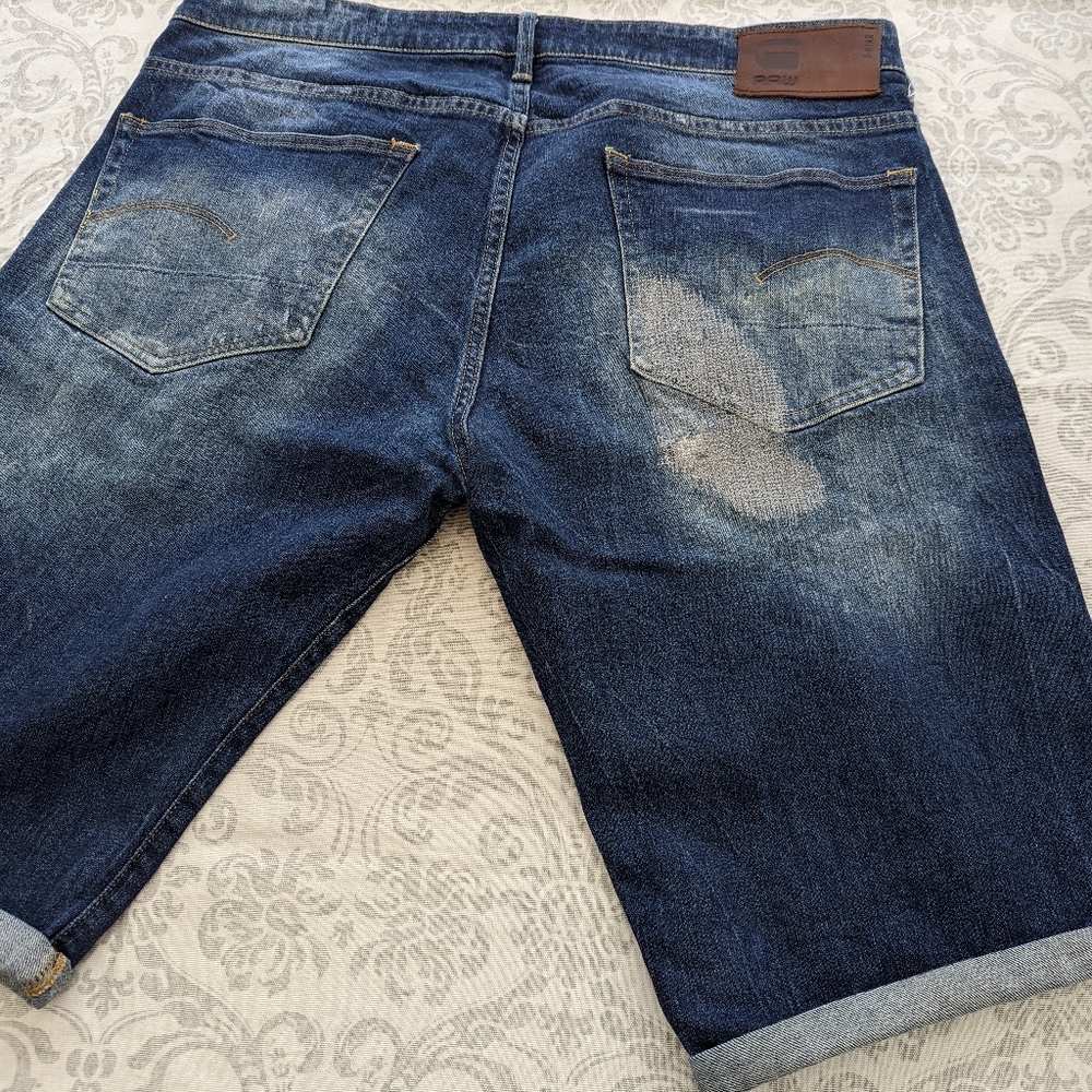 G-STAR RESTORED DENIM SHORTS - Picture 3 of 5